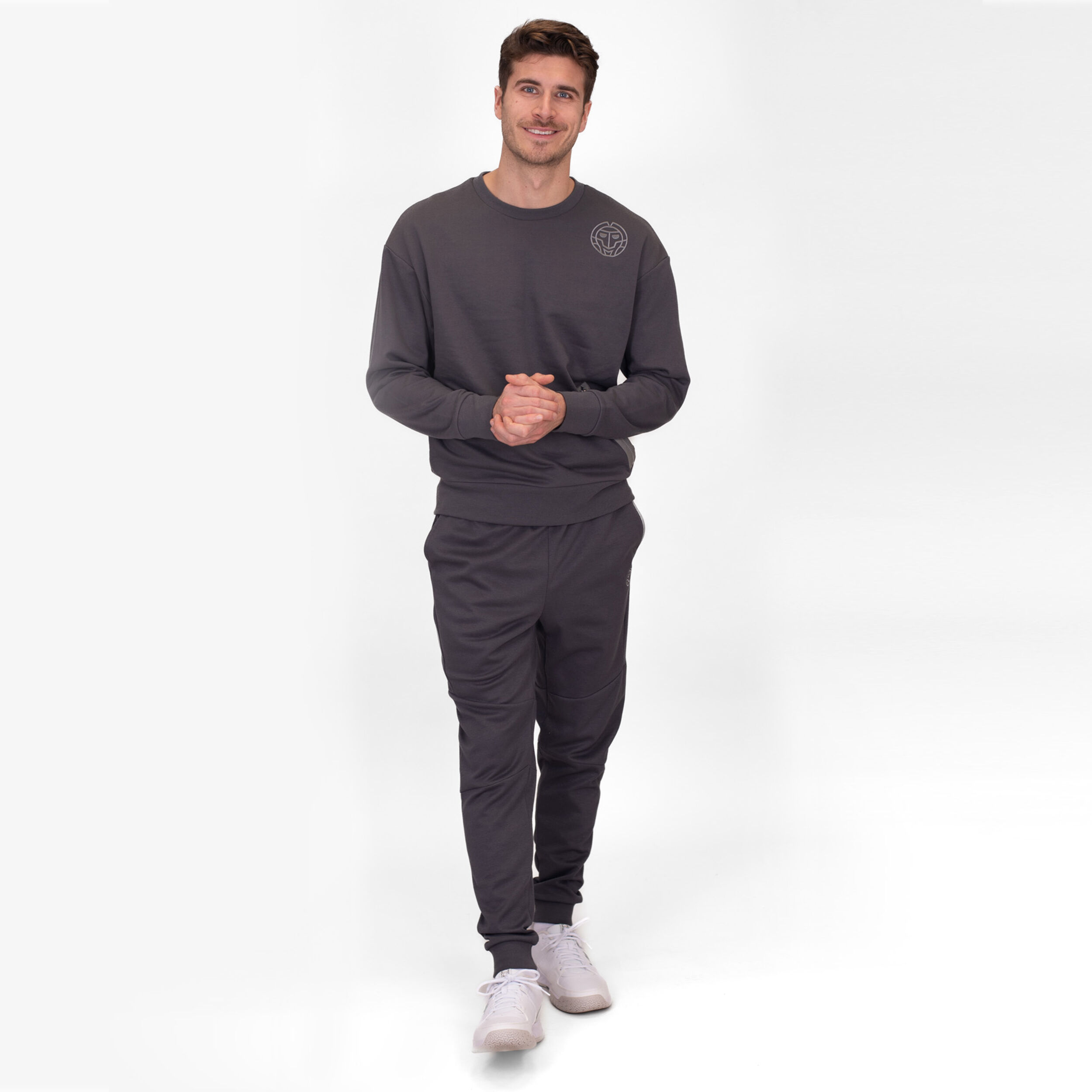 BIDI BADU Chill Crew Sweat-shirt Hommes - Gris Foncé