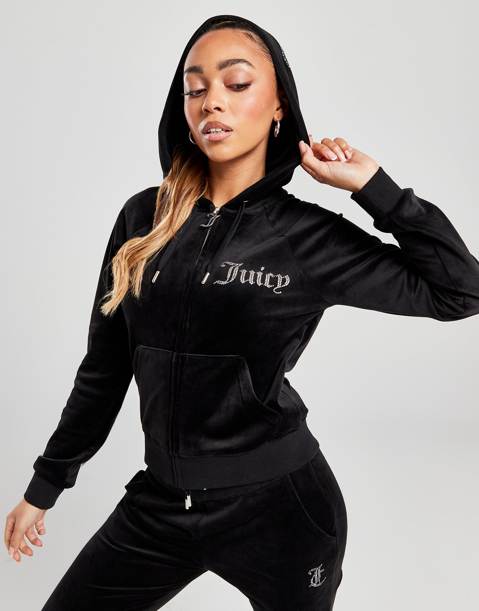JUICY COUTURE Sweat à Capuche Zippé Diamante Femme