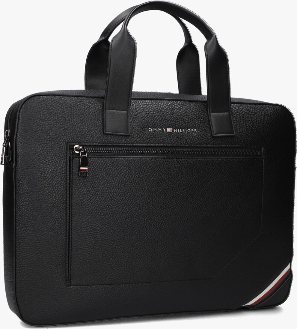 TOMMY HILFIGER zwarte tommy hilfiger laptoptas th central slim computer bag