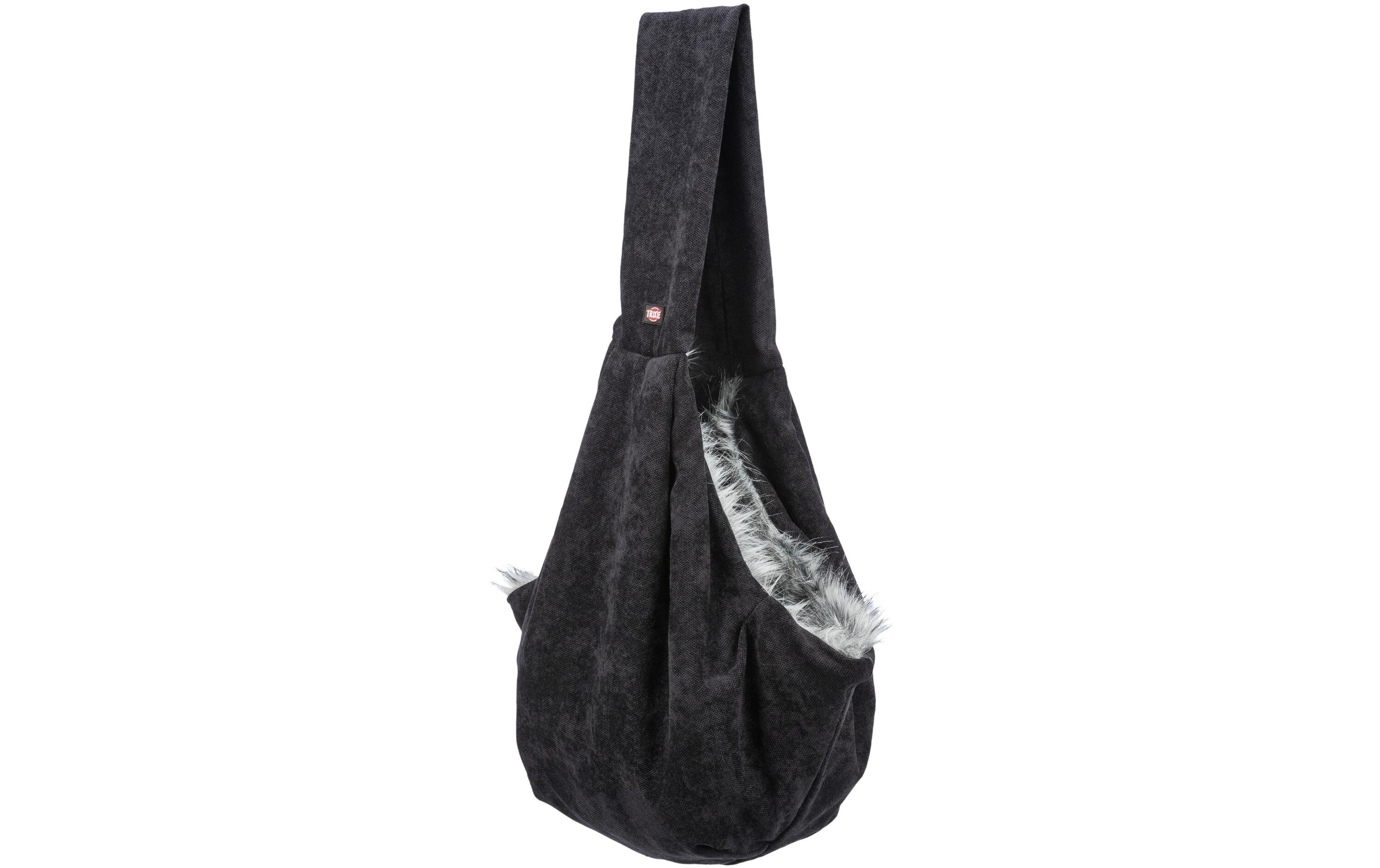 Fronttasche Soft, 22 × 20 × 60 cm, Schwarz/GrauTiertransport-Tasche