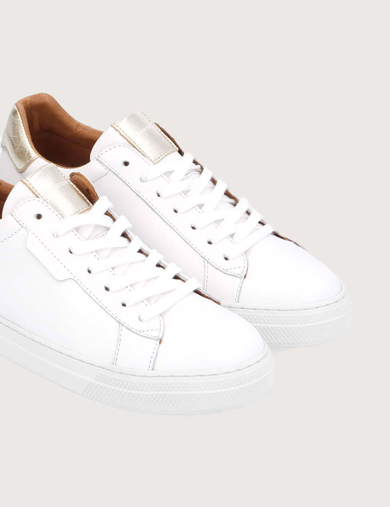 SCHMOOVE BASKETS FEMME SPARK CLAY BLANC CHAMPAGNE