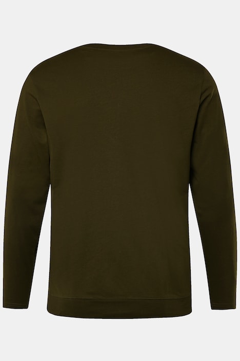 Men+ Langarmshirt, Basic, Bauchfit, Rundhals, bis 8 XL