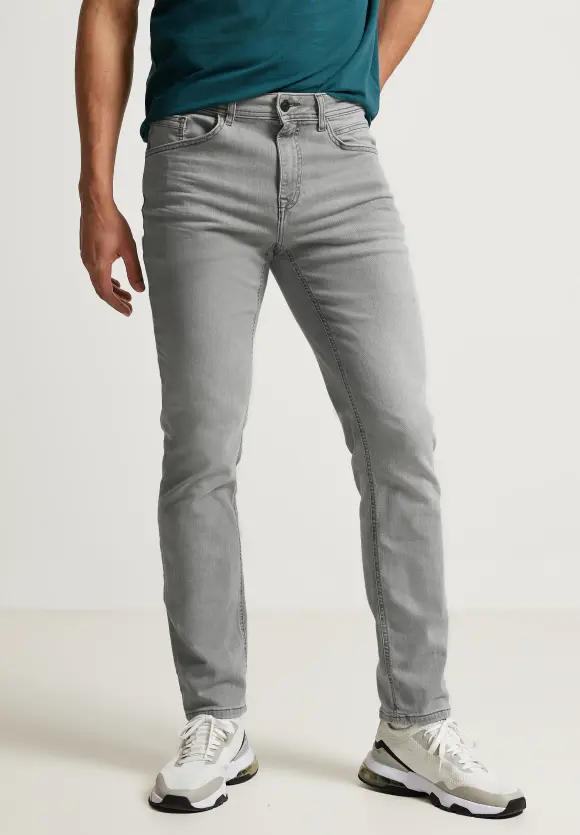 Slim Fit Jeans - light grey heavy bleached