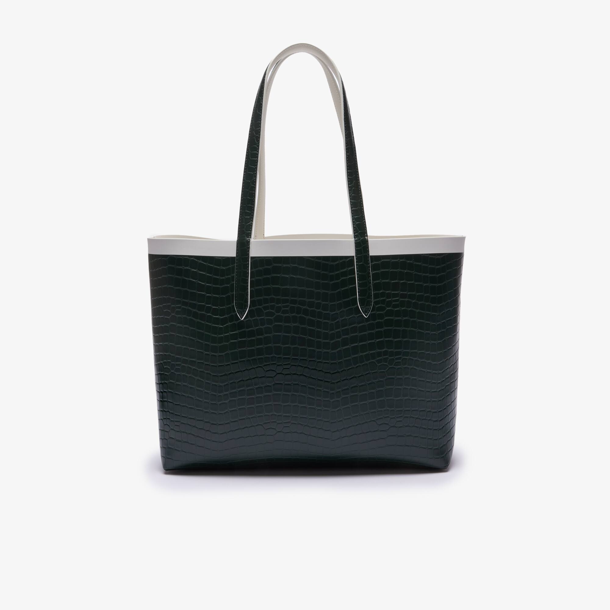 Wendbare Anna Tote Bag mit Piqué-Effekt. Taschen - Weiss - Lacoste - Damen