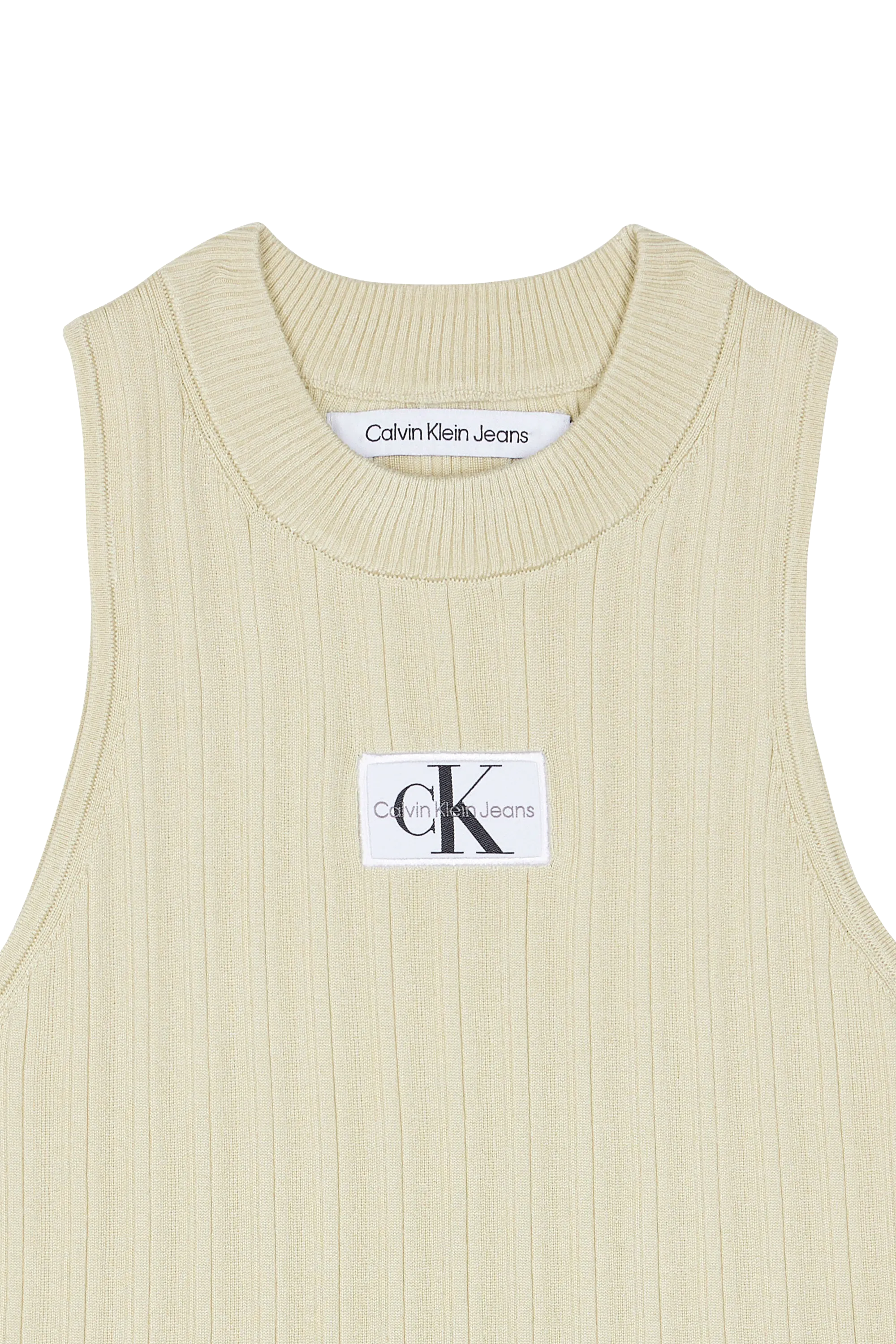 CALVIN KLEIN JEANS Débardeur WOVEN LABEL TANK SWE Vert