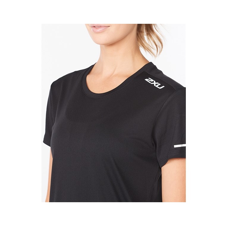 2XU Aero Tee Black/Silver Reflective