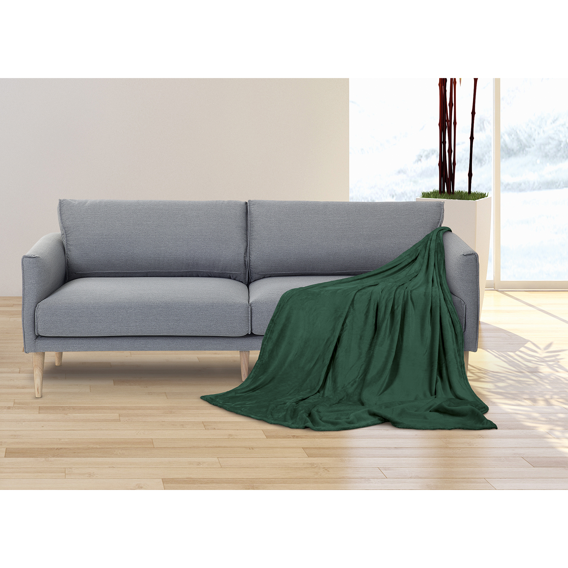 homara Flanelldecke - grün - 140x200 cm