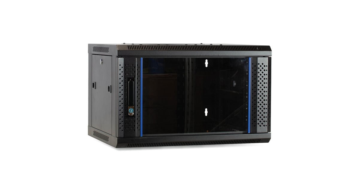 DSI4U wandkast met glazen deur server rack  (Zwart)