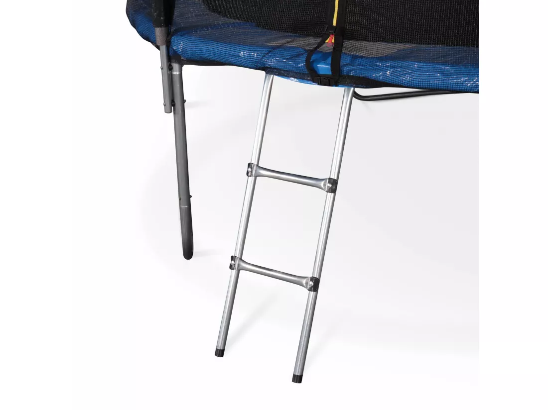 Trampoline 370cm - Saturne XXL Bleu - avec filet de protection. échelle. bâche. filet pour chaussures. kit d'ancrage. trampoline de jardin 370 cm |Qualité PRO |Normes EU