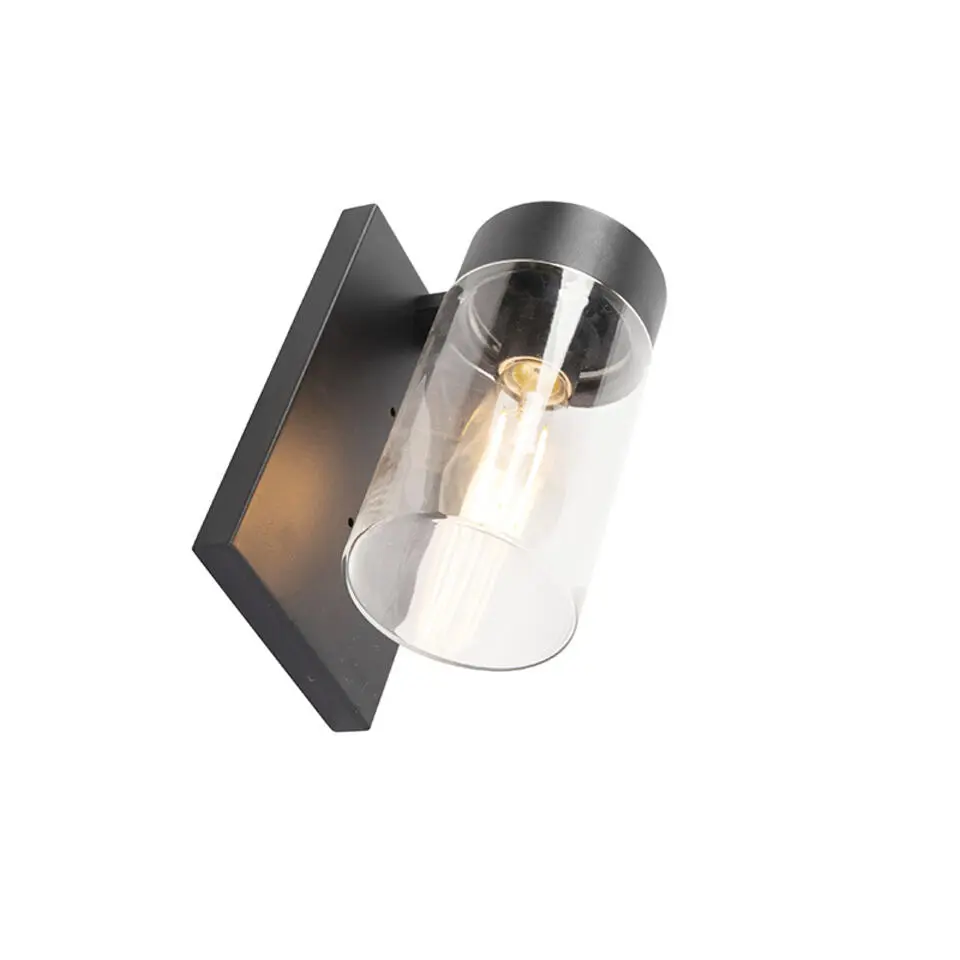 Qazqa wandlampen buiten jarra zwart e27