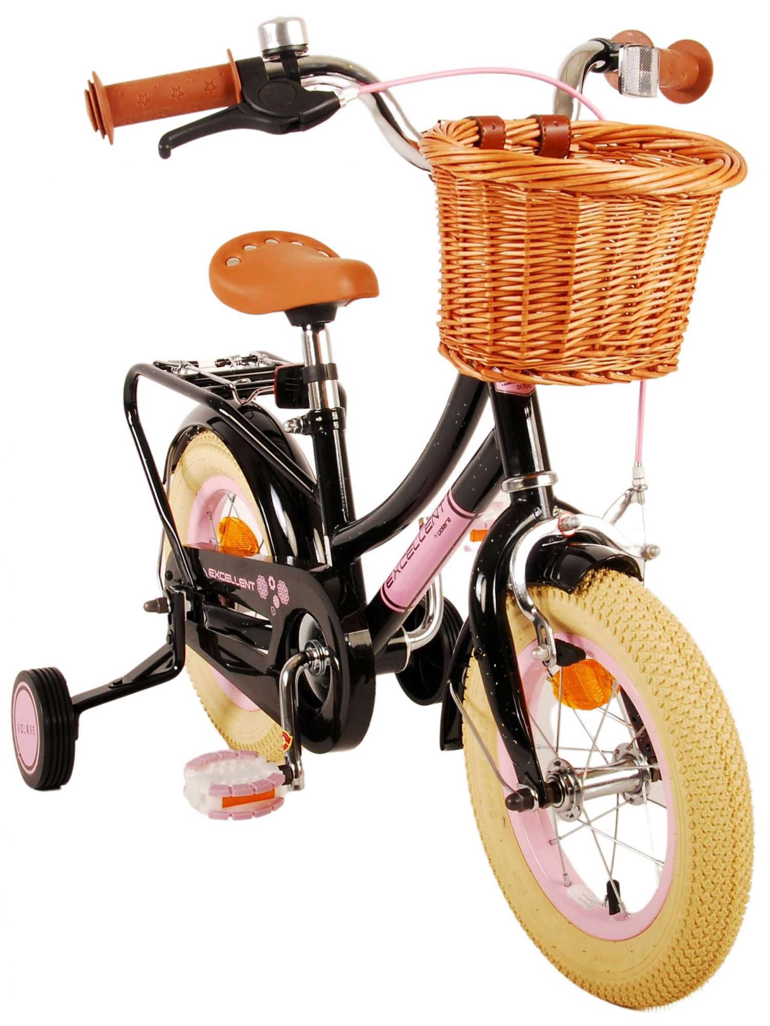 Kinderfahrrad Excellent für Mädchen 12 Zoll Kinderrad in Schwarz
