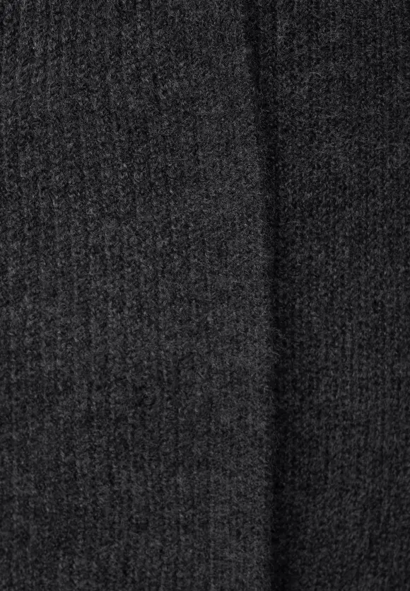 Offene Melange Strickjacke - anthracite melange