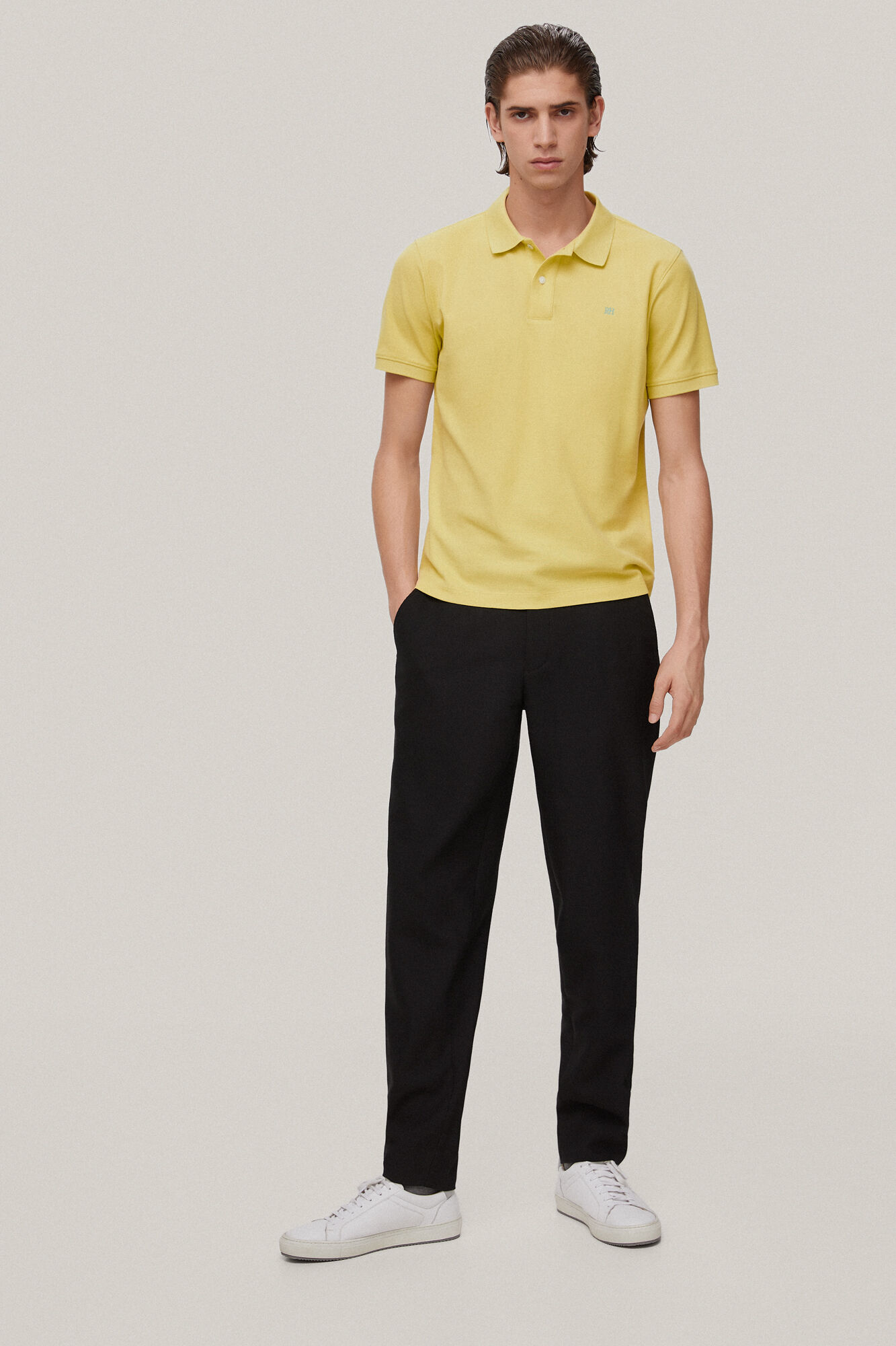 Camisa polo com logotipo - Amarela