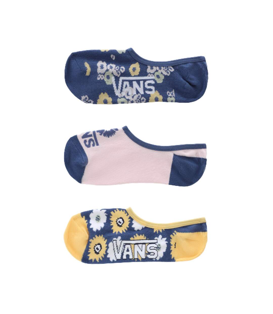 X3 Paires de Chaussettes Bleu/Rose Femme Vans Deco Disty Canoodle