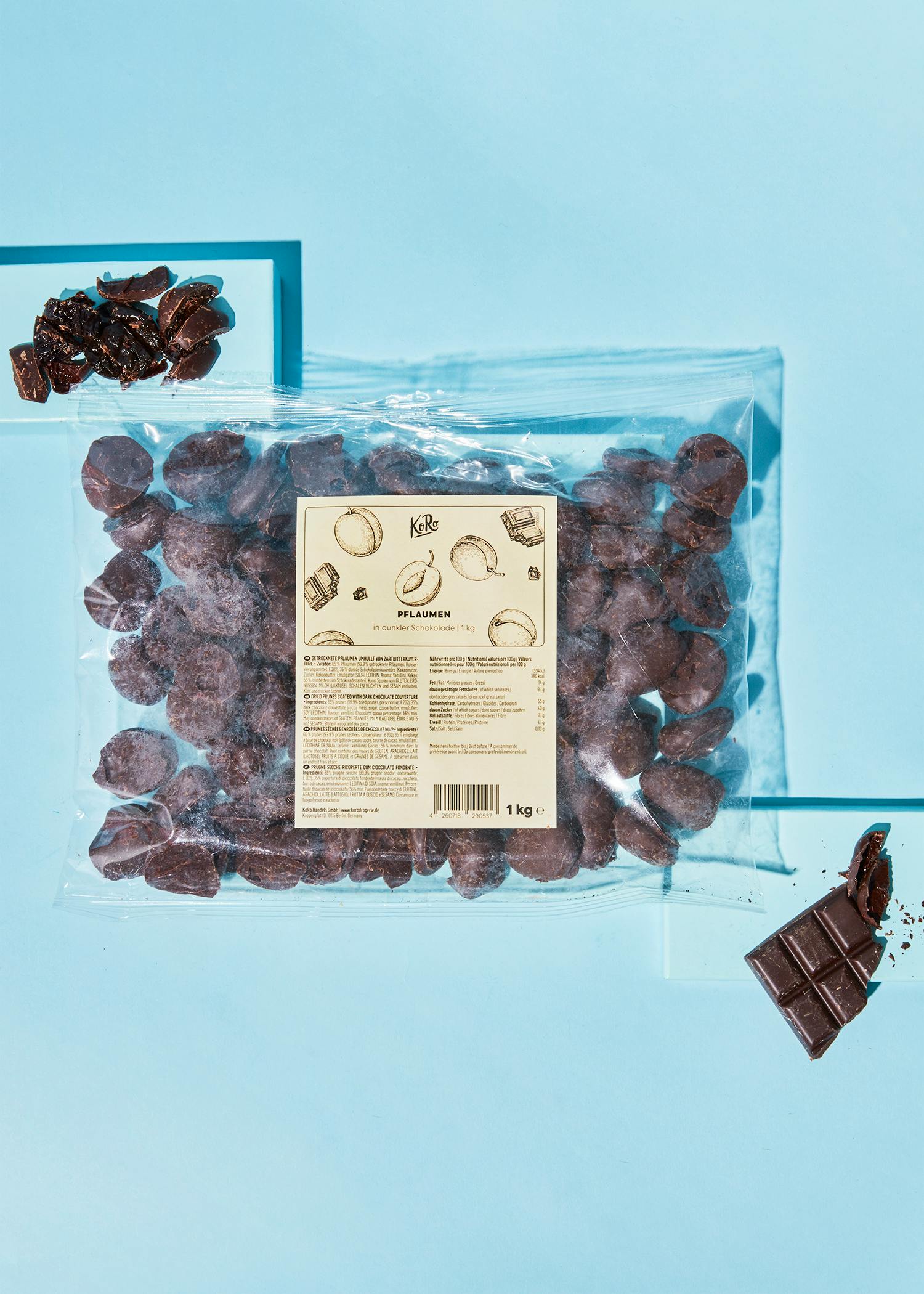 Pflaumen in dunkler Schokolade 1 kg