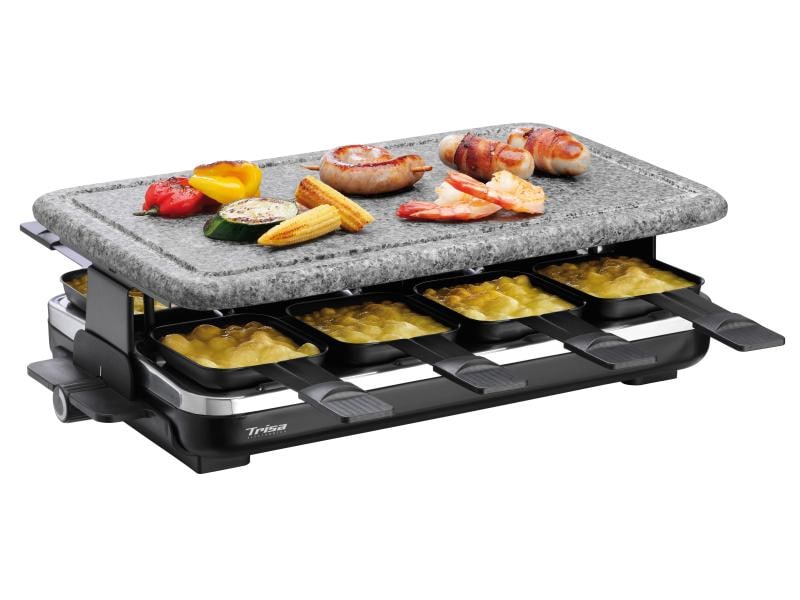 Trisa Racletteofen Hot Stone 8 Personen Tischgrill für acht Personen