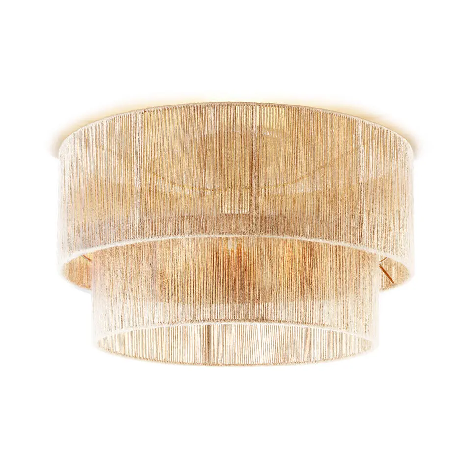 Tectake Plafondlamp Boho - Jute Hanglamp 40W voor Woonkamer/Slaapkamer