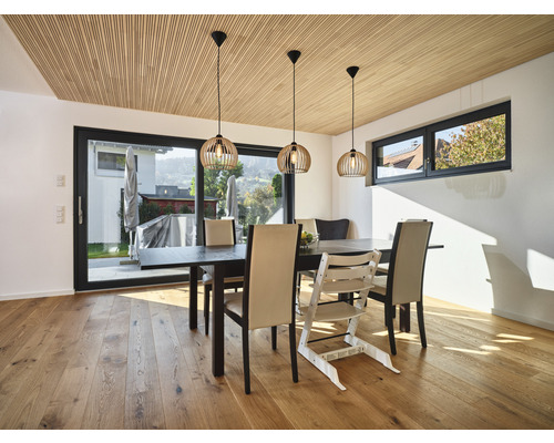 Akoestisch paneel LIGNO® wit spar onbehandeld, lamelbreedte: onregelmatig 12 - 25 mm, 1455 x 300 x 25 mm