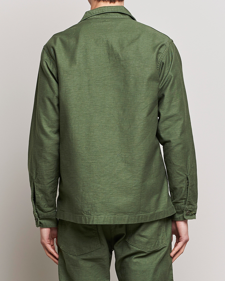 orSlow Cotton Sateen US Army Overshirt Green