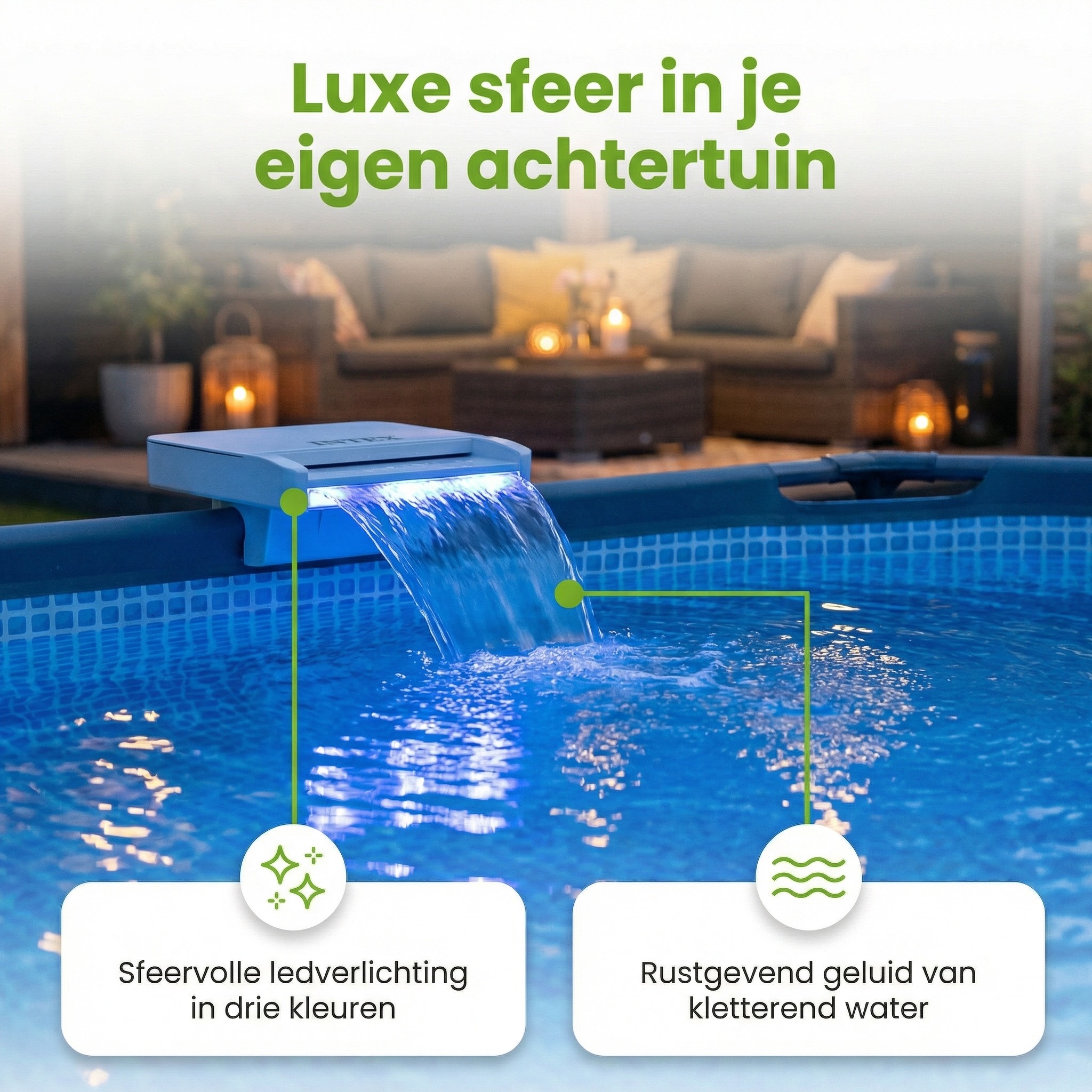 Intex Cascade zwembad waterval