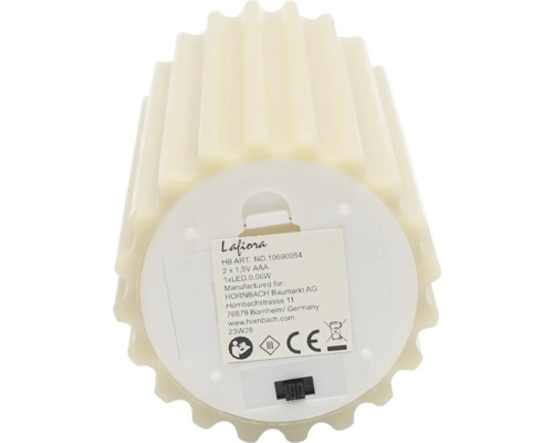 LED waxkaars Lafiora H 17,5 cm goud incl. 3D vlam