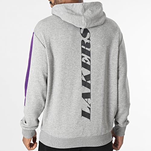 Sweat Capuche A Bandes NBA Colour Block Los Angeles Lakers 60416367 Gris Chiné