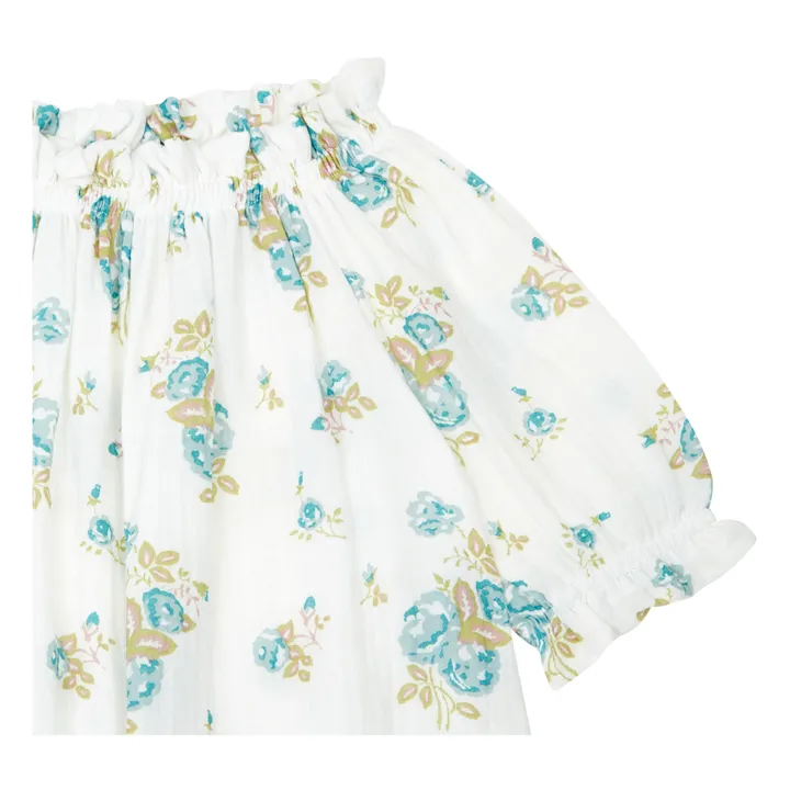 Risu Risu Robe de Nuit Double Gaze de Coton Bio Exquise | Blanc