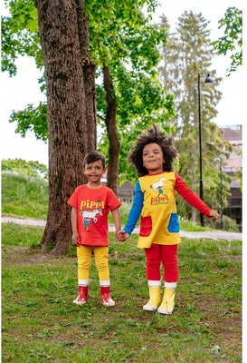 Pippi Langstrømpe T-skjorte, Rød
