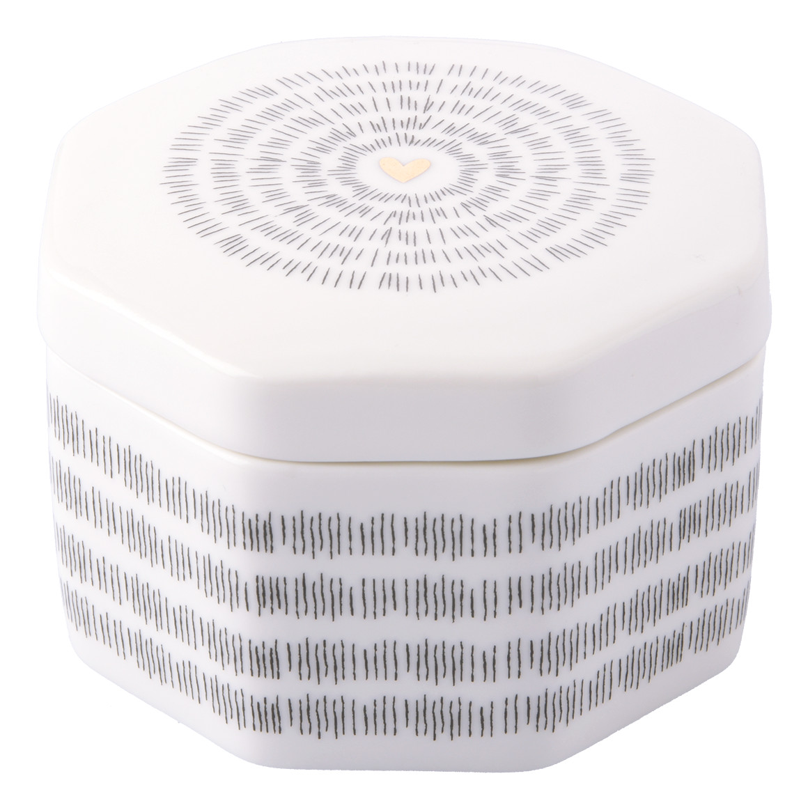 My Home Kleine Schale mit Herzchen weiss