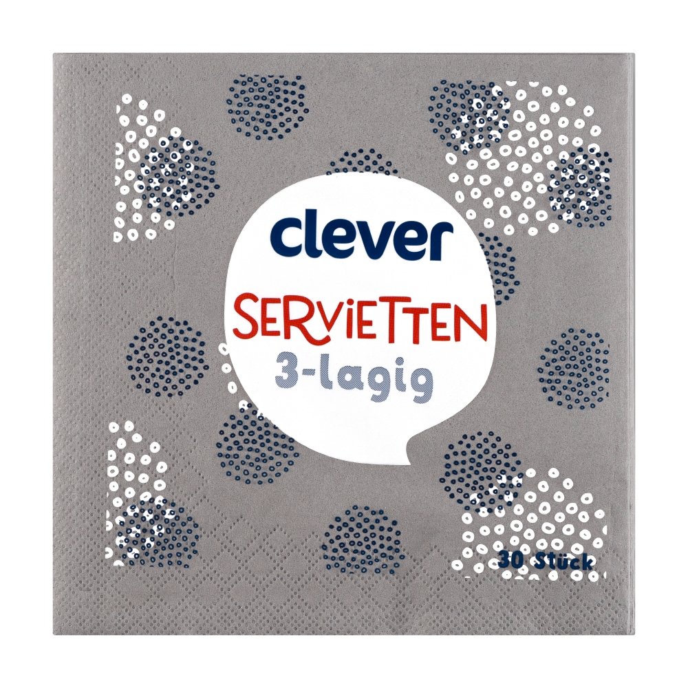 Clever Serviette Koala Grau