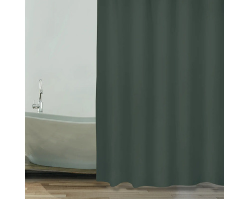 MSV Textil douchegordijn 180 x 200 cm donkergroen 149290