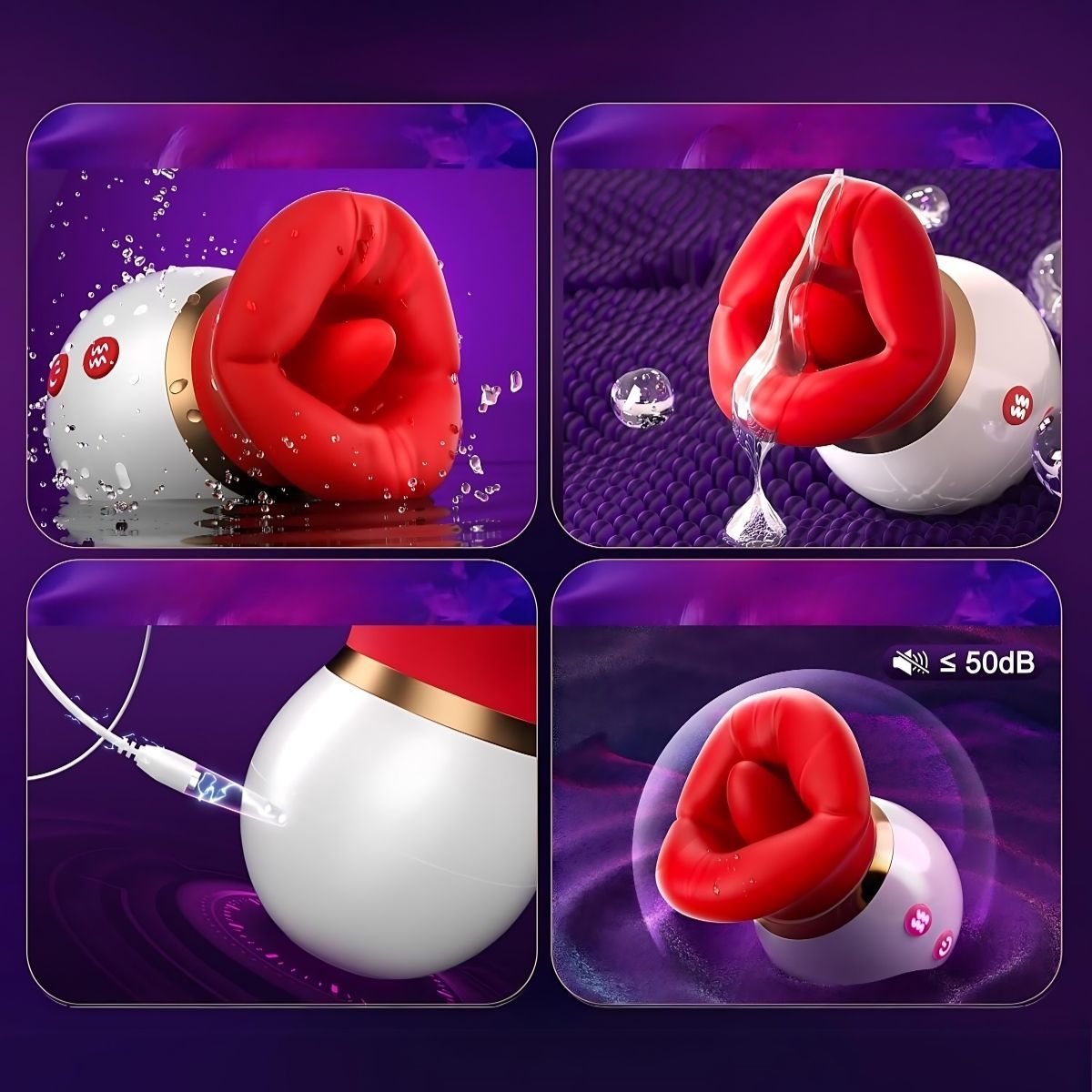 Red Lips Suction Vibrator