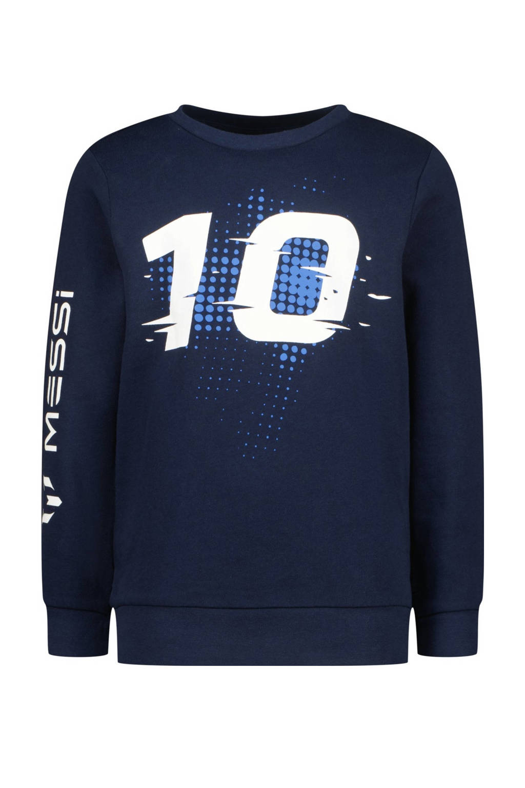 Messi sweater Ten met printopdruk donkerblauw