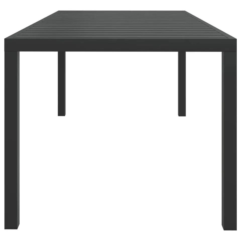 vidaXL - Tuintafel - Zwart - WPC - 185 x 90 x 74 cm