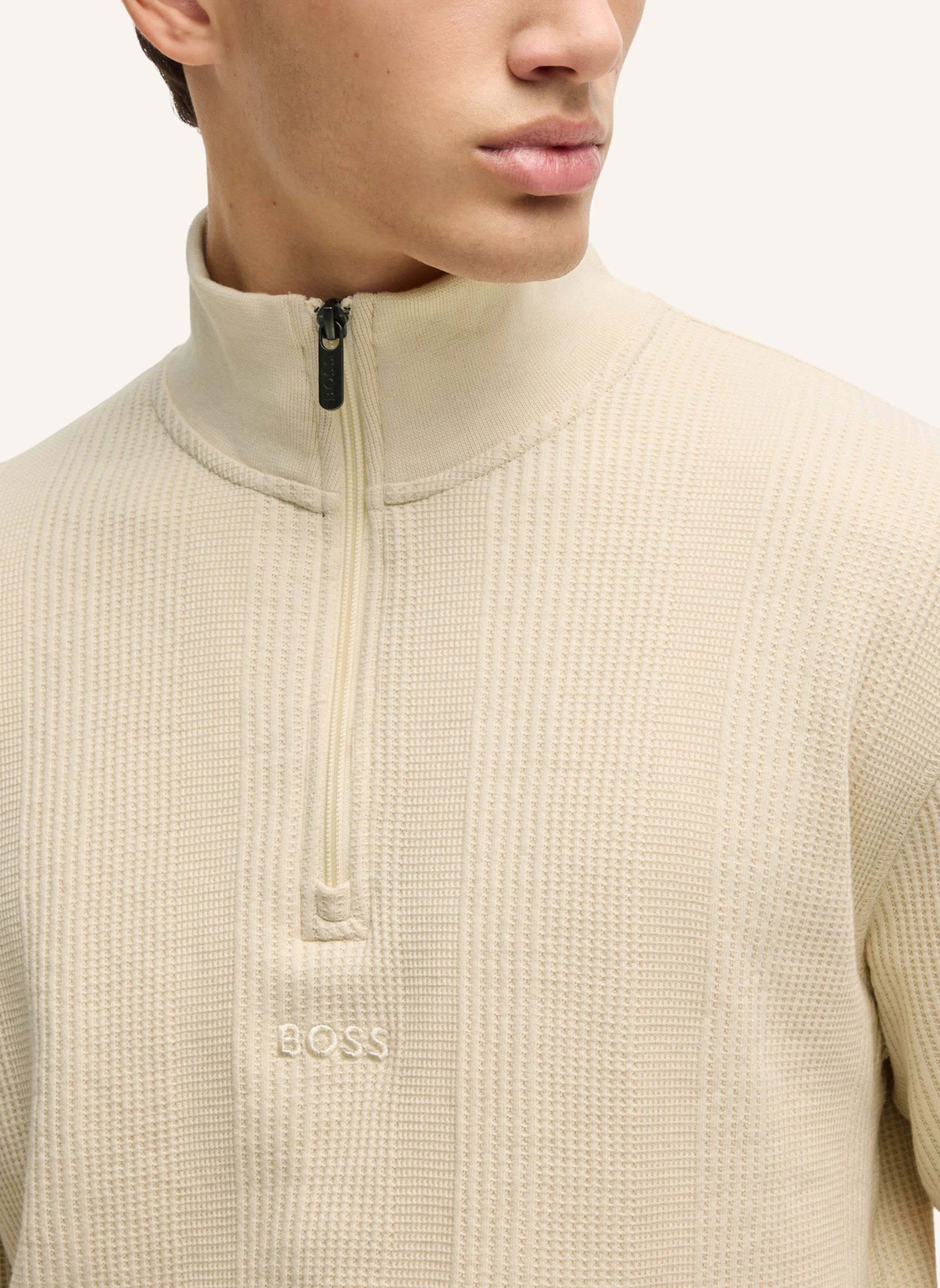 BOSS Loungewear Jacke STRUCTURE 1/4 ZIP Regular Fit
