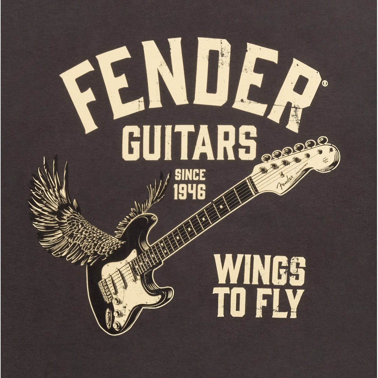 Fender Wings To Fly T-Shirt Vintage Black XXL