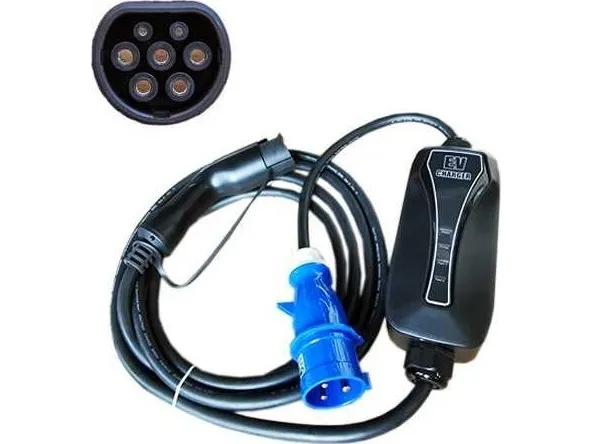 Hismart bærbar oplader til elbiler type 2 - CEE, 6-32A, 7,2 kW, 1-faset, 5 m