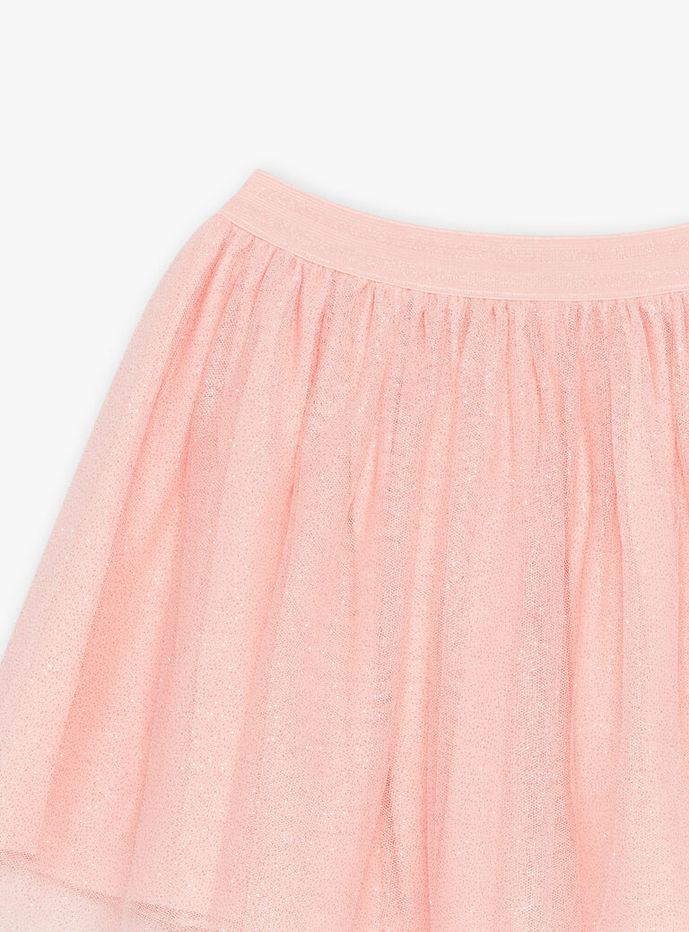 Jupe rose courte à paillettes