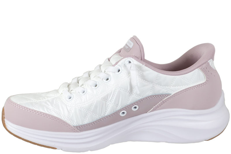 SKECHERS CONTOUR FOAM WHITE LAVENDER SLIP-INS SNEAKERS