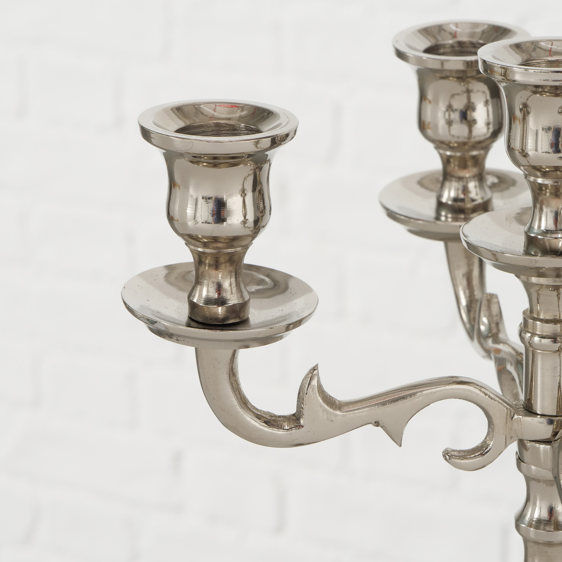 Kerzenleuchter - silber - Aluminium - für 5 Kerzen