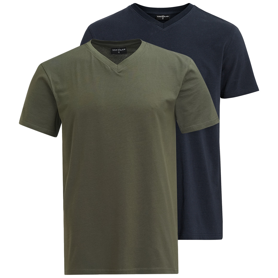 VanVaan 2 Herren T-Shirts mit V-Ausschnitt dunkelgrün / dunkelblau