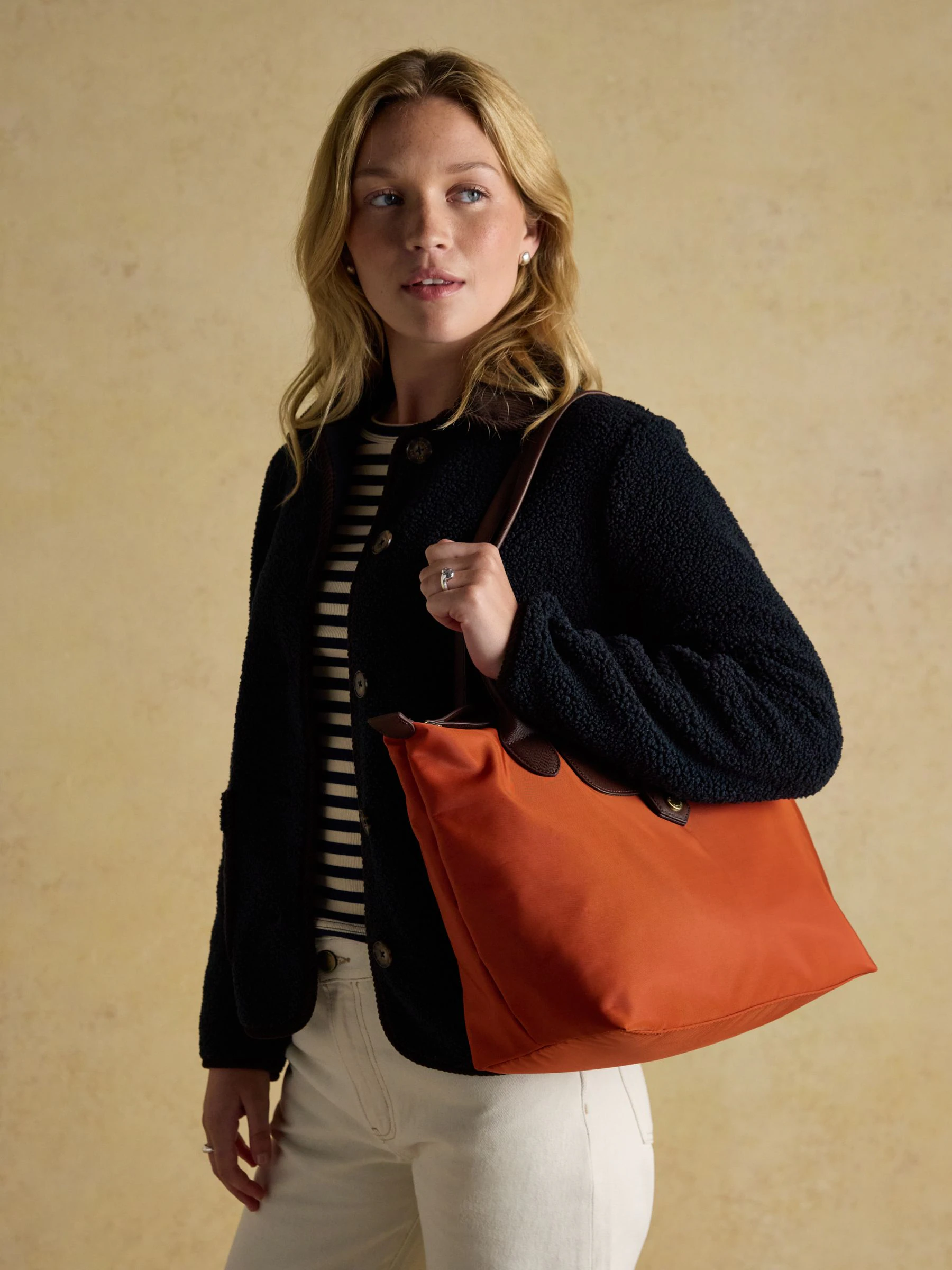 Oranje - Joules Edie Shopper tas