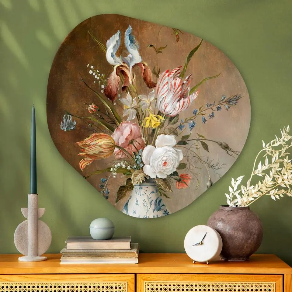 MuchoWow Wand decoratie 90x90cm Bloemstilleven Balthasar van