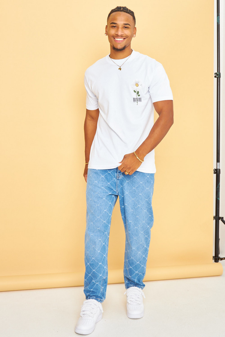 T-shirt fleurs 
