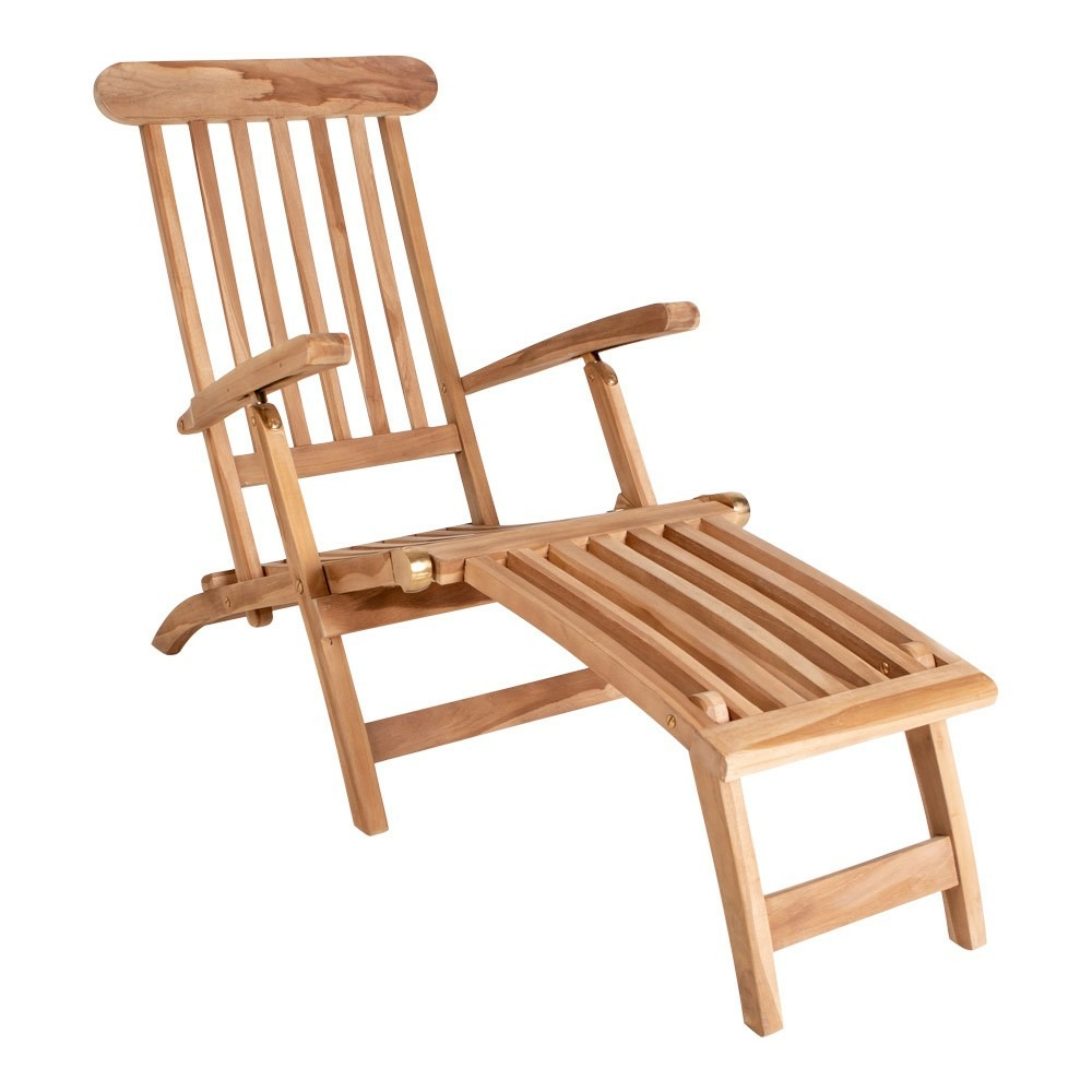 Chaise longue en teck arrecife et dossier réglable sur 4 positions.