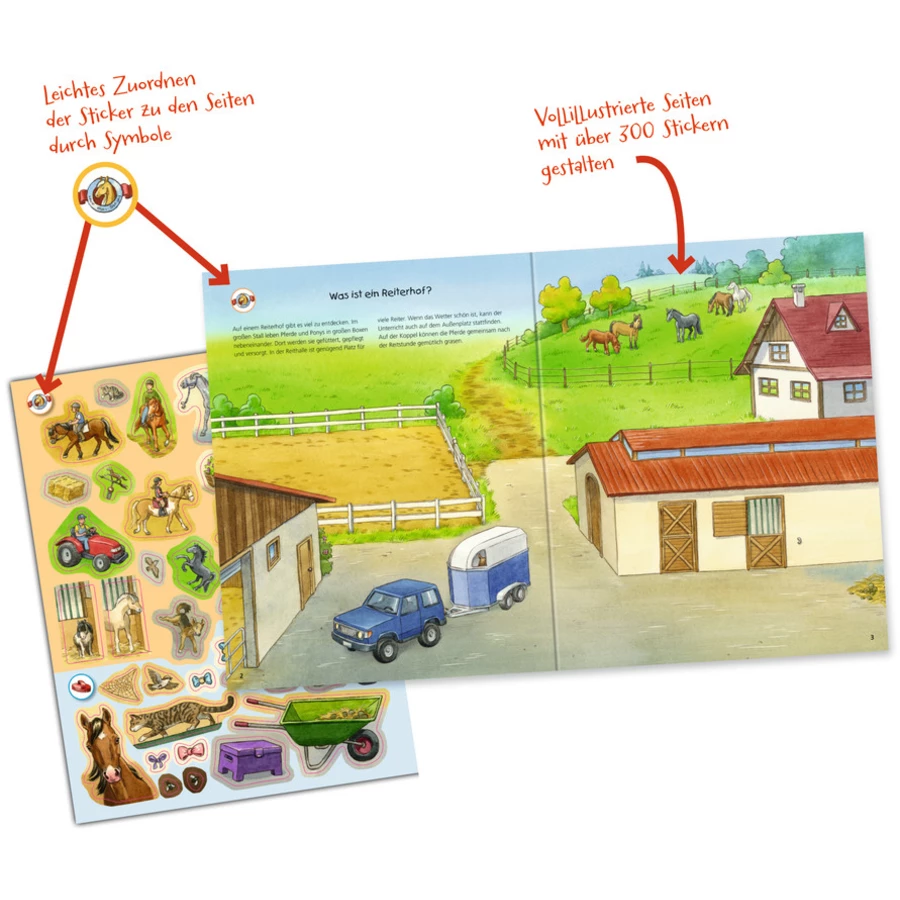 Ravensburger Stickerheft Wieso? Weshalb? Warum? Pferde