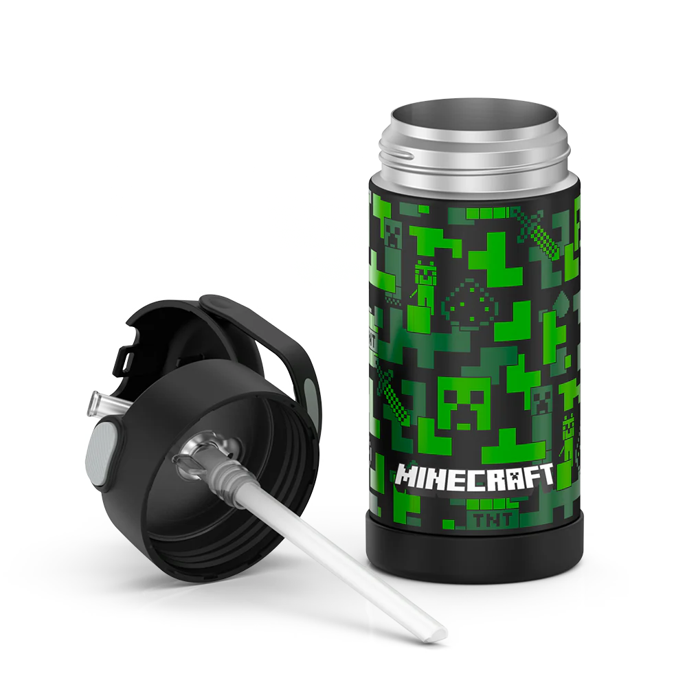 12oz FUNTAINER® WATER BOTTLE MINECRAFT