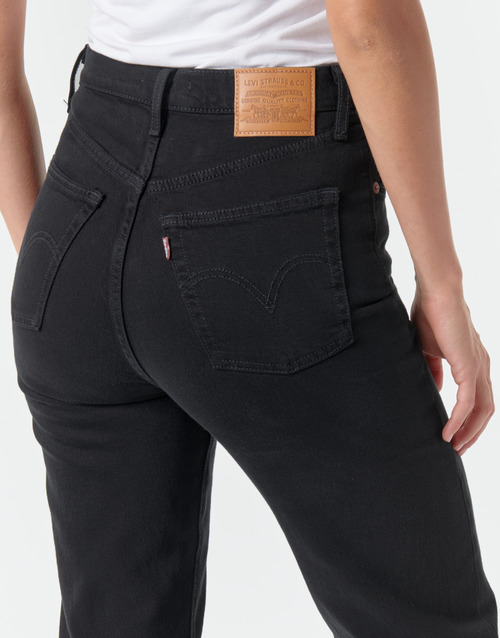 Levi's - RIBCAGE STRAIGHT ANKLE Negro / Rojo