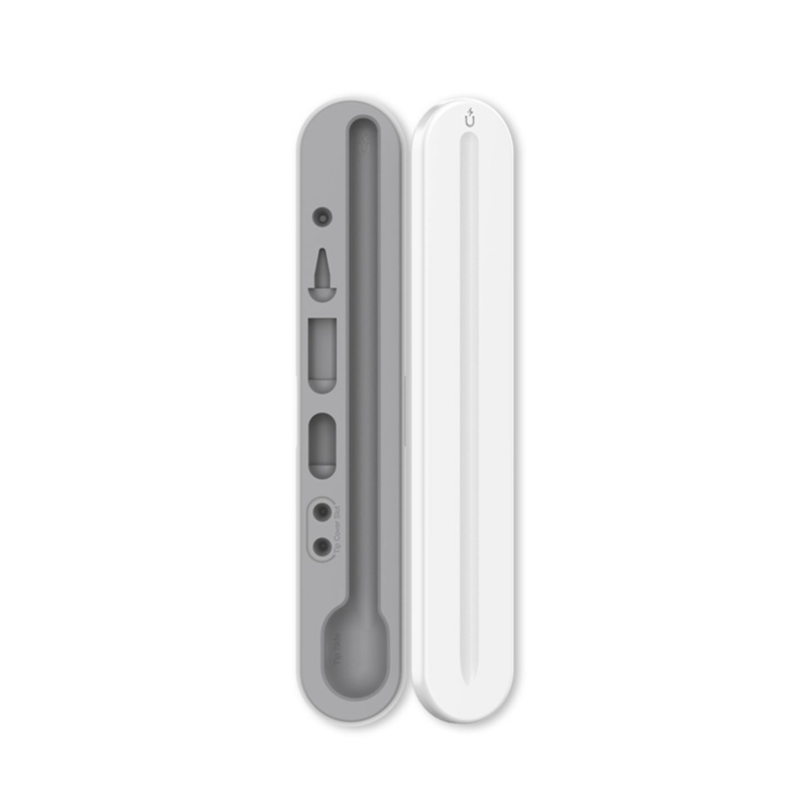 Apple Pencil (1. & 2. Gen. / Pro) Magnetische Aufbewahrungsbox Schutzhülle Touch Pen Standhalterung - Weiss