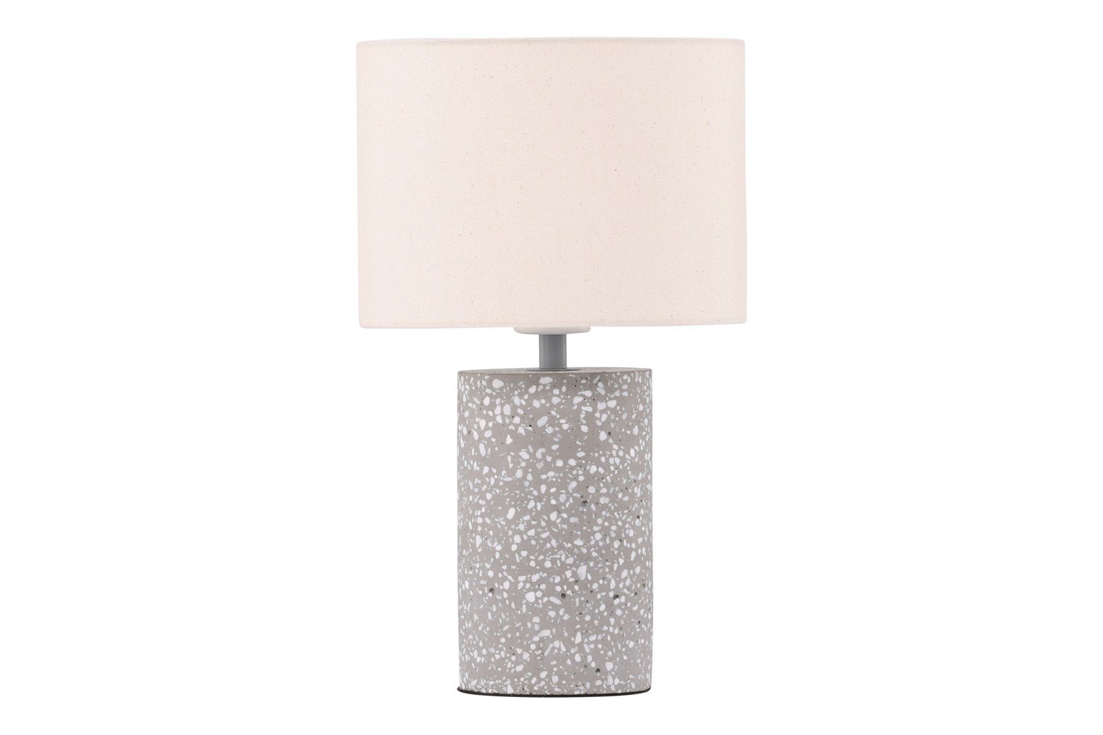 Dijon bordlampe Grå fot, beige skjerm i tekstil